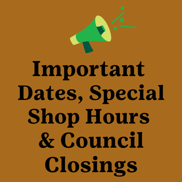 Service Centers and Shops Closed