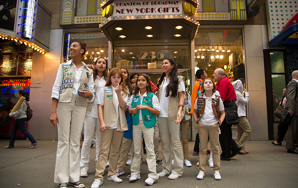 Girl Scouts exploring New York City
