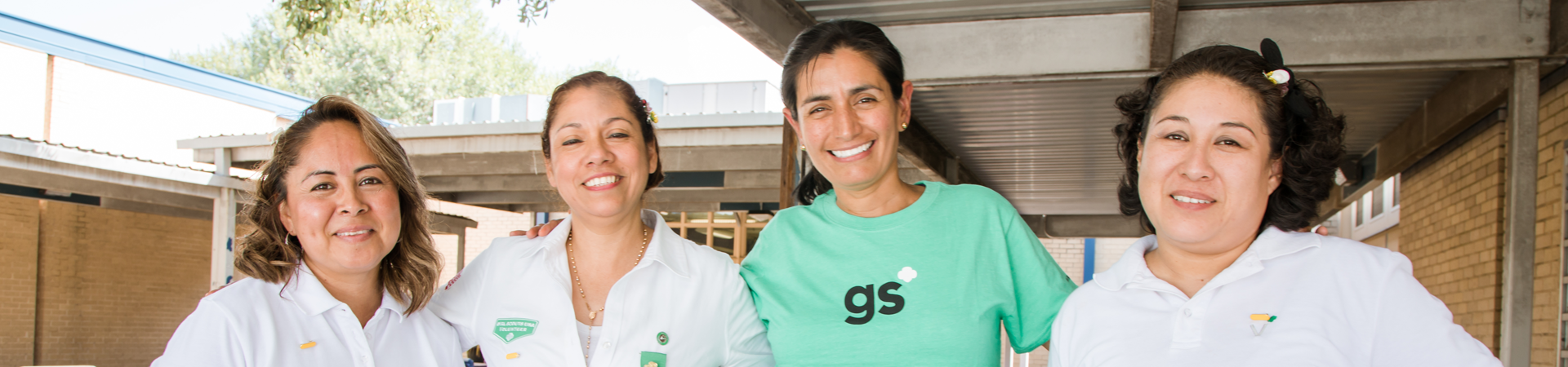  group of adult volunteers smiling 